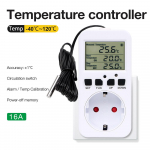 16A 0,1℃ Automatinis temperatūros reguliatoriaus lizdas Termostatas 220V Su laikmačio jungikliu &Scaron;ildymas Vėsinimas &Scaron;aldytuvui &Scaron;iltnamiui balta