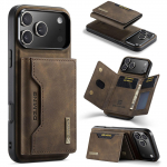 2 viename nuimamas magnetinis odinis telefono dėklas, skirtas iPhone 17 Air 16 15 14 13 12 11 Plus Pro Max, piniginės dangtelis, kortelių laikiklis, ki&scaron;enė iPhone17 kava