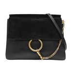 [Naudotas] Faye akordeono stiliaus priekinis atvartas zom&scaron;as ver&scaron;io oda crossbody peties rankinė - Geros būklės #1WHAMF0 ONE SIZE black