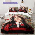 Billie Eilish Individualaus Vardo Ra&scaron;to Patalynė, Antklodės Komplektas Antklodės Užvalkalas Pagalvės Užvalkalas Namų Gimtadienio Dovana(1 * antklodės užvalkalas + 2 * pagalvės užvalkalai, be &scaron;erdies) 200x220cm