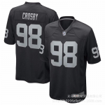 Vyri&scaron;ki NFL Raiders 17 Adams 98 Crosby Siuvinėtas Futbolo Džersis Trumpomis Rankovėmis Medvilnės Mi&scaron;inio V-Kaklas Sportinė Apranga XXXL