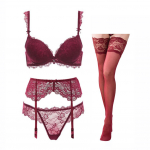 Varsbaby Push Up Bra Set apatinio trikotažo rinkinys 32B raudona