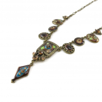 Les Tr&eacute;sors De Lily [E5700] - Collier Cr&eacute;ateur 'Phedre' Turquoise Marron turkis