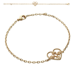 Les Tr&eacute;sors De Lily [K3420] - Bracelet Plaqu&eacute; or 'Love' dor&eacute; - 12x12 mm