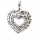 Les Tr&eacute;sors De Lily [M6216] - Pendentif Argent 'Love Divine' Blanc sidabras