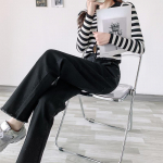 Moteri&scaron;kos kelnės rudens moteri&scaron;kos laisvalaikio laisvos laisvalaikio moteri&scaron;kos džinsai Harem kelnės apkarpytos kelnės plius dydis XL juoda