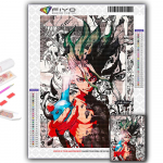 5D &bdquo;pasidaryk pats&ldquo; anime plakatas, kryžminio dygsnio cirkonio deimantų pie&scaron;inys, siuvinėjimas, mozaikos namų dekoras Full Round 20X30CM