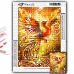 5D &bdquo;pasidaryk pats&ldquo; &bdquo;Phoenix&ldquo; kryžminio dygsnio cirkonio deimantų pie&scaron;inys, siuvinėjimas, mozaikos namų dekoras Full Round 20X30CM