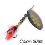FTK Willow Spinner masalas 20g 14g 8g varinis dydis 3#-5# su Treble Hook 2#-1/0# masalas 78mm--008 raudona