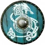 60.96  cm Viking Round Templar LARP Warrior Shield Blue