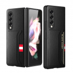 Neslystantis matinis odinis dėklas, skirtas Samsung Galaxy Z Fold 3 4 Fold3 Fold4 5g Zfold4 Fold2 Fold 2 Smūgiams atsparus telefono Coque for Galaxy Z Fold 3 pilka spalva