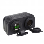 2 skylių palapinės pagrindas 3,1 A dvigubas USB automobilinis įkroviklis su LED skaitmeniniu voltmetro maitinimo lizdu sunkvežimio motociklo valties keturračiui raudona