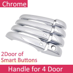 for JEEP Patriot Liberty Russia 2007~2017 Chrome Door Handle Cover Car Accessories Stickers Trim Set 2008 2010 2012 2014 2 Buttons 4 Door