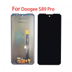 Naujas skystųjų kristalų ekranas, skirtas &bdquo;Doogee S89 Pro&ldquo; LCD ekrano jutiklinio ekrano skaitmeninimo įrenginio pakeitimas juoda