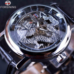 &bdquo;Forsining Dragon Watch Men&ldquo;;s Mados ir laisvalaikio ažūrinis drakono rankinis mechaninis laikrodis