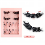 Mink Hair dirbtinės blakstienos Nail Wear Nail Combination Set Eye Lashes dramblio kaulas