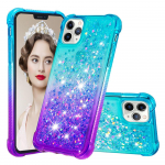 Rainbow Clear Gradient Color Bling Glitter Liquid Quicksand Love Sequins Bumper telefono dėklas, skirtas iPhone Samsung Xiaomi Huawei mink&scaron;tas silikoninis galinis dangtelis Honor 90