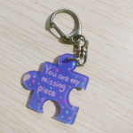 &bdquo;Pasidaryk pats&ldquo; Creative You Are My Missing Piece Abėcėlės dėlionės raktų pakabukas poroms Lydinio raktų pakabukas papuo&scaron;alas Dovana rožinė raudona spalva
