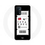 Coque pour Oppo A54 5G Billet d'avion Istanbul Turquie