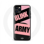 Coque pour Iphone 11 Pro BTS ARMY Et Blackpink Blink Rose Noir