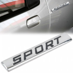 3D metalo SPORT automobilio &scaron;oninio kėbulo bagažinės emblemos ženklelio lipdukas Sidabrinis+juodas