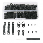 Maži trikampiai paveikslų rėmo pakabos kabliukai su varžtais Nerūdijantys sieniniai pakabinami žiediniai kabliukai komplektas Aparatūros priedai