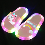 LED vaiki&scaron;kos &scaron;lepetės kūdikiams sandalai vaiki&scaron;ki batai mergaitėms berniukams &scaron;viesūs batai mažiems mergaitėms &scaron;lepetės vaikams vienaragis 34/35#