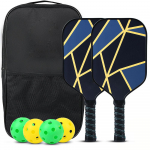 &bdquo;Pickleball&ldquo; stiklo pluo&scaron;to irklentės pradedančiajam rinkinį sudaro 2 irklai, 2 vidaus kamuoliukai, 2 lauko kamuoliukai ir 1 &bdquo;pickleball&ldquo; krep&scaron;ys Black 610