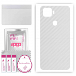 apgo Protective Skin Sticker for the back compatible with ZTE Blade X1 5G, Wrap Film, Foil, Vinyl - Pattern Transparent Carbon