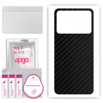 apgo Protective Skin Sticker for the back compatible with Realme Narzo 50I Prime, Wrap Film, Foil, Vinyl - Pattern Carbon Black