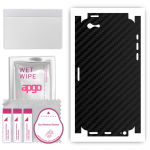 apgo Protective Skin Sticker for the back+sides compatible with Apple iPhone 5, Full Wrap Film, Foil, Vinyl - Pattern Carbon Black