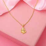 Estele Gold Tone Plated Ganesh Pendant chain