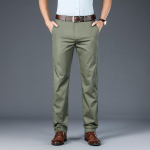 Medvilninės laisvalaikio kelnės Vyri&scaron;ki drabužiai Tiesūs verslo žalios juodos chaki spalvos kelnės Vyri&scaron;kos 35 armijos žalia spalva