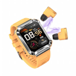 T93 i&scaron;manusis laikrodis 1,96 colio 4 GB atmintis, belaidis Bluetooth skambučių ausinės Sportinės muzikos ausinės, i&scaron;manusis laikrodis vyrams, moterims oranžinė