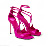 Catwalk Fashion Sandalai Satin Cross Ties Square Head Ploni auk&scaron;takulniai 10cm Moteri&scaron;ki batai Dideli 34-43 Black Rose Red Kokybi&scaron;ki sandalai