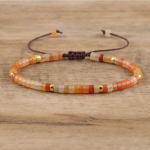 Žalios avantiūro karoliukų apyrankės reguliuojamos auk&scaron;tos kokybės minimalistinės apyrankės natūralaus akmens puo&scaron;nus apyrankės brangakmenis