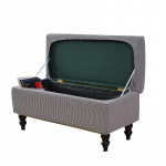 Stretch Shaker Velvet Storage taburetės dangtelis Atvartas pėdų atramos užvalkalas Sofos pėdų atramos užvalkalas Kėdės kojos atramos užvalkalas L pilka