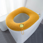 Universalus tualeto sėdynės užvalkalas Apvalus tualeto sėdynės pagalvėlė vonios kambarys tualeto užvalkalas žieminis storas &scaron;iltas plaunamas kačių animacinis filmas Mieli tualeto sėdynių užvalkalai mėlyna