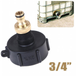 Ibc adapteris su 3/4 jungtimi S60X6 Ig, skirtas Ibc vandens bako lietaus statinei 1000L