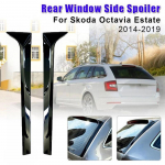 2 vnt Blizgus juodas galinio lango &scaron;oninis spoileris Canard skirstytuvo apdaila, skirta Skoda Octavia 2014-2019 m.
