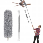 280 cm ilgio mikropluo&scaron;to dulkių &scaron;luostė Ilgas i&scaron;traukiamas dulkių valymo &scaron;epetys Teleskopinis gaudytojas erkės dulkių &scaron;alinimo &scaron;luostės namų valymo įrankiai pilka