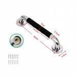 1 vnt 304 nerūdijančio plieno silikoniniai turėklai, skirti pagyvenusių ir neįgalių žmonių saugai vonios kambaryje, apsaugantys nuo kritimo į tualetą