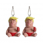 2 vnt Trump automobilio pakabukas 2D akrilinis Trumpo papuo&scaron;alai interjero sienų dekoracijos Kalėdų eglutei G