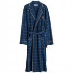 Pavasarinis ir rudeninis chalatas vyri&scaron;kas 100% medvilnės miego vir&scaron;us kimono chalatas vyri&scaron;kas languotas ilgas chalatas nuotakos chalatas apsiaustas M