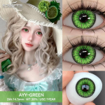 EYESHARE 2PCS Halloween Purple Colored Contact Lenses Anime Cosplay Yellow Lenses Multi-Colored Lenses Red Makeup Colored Lenses