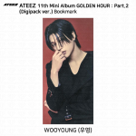 ATEEZ 11-asis mini albumas Auksinė valanda Part.2 Digipack Ver Oficiali nuotraukų kortelė KPOP Wooyoung - Bookmark