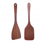 2 vnt. medinių lopetėlių kvadratinių įstrižainių lopetėlių rinkinys maistui gaminti, mai&scaron;ymui, Wok lopetėlė 2pcs