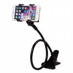 Universalus &bdquo;Lazy Bracket&ldquo; mobiliojo telefono laikiklis &bdquo;Gooseneck&ldquo; stovas Stents Lankstus lovos stalas, stalo laikiklis, skirtas i&scaron;maniojo telefono laikikliui juoda