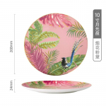 Naujo stiliaus mi&scaron;ko gyvūnų tigro ra&scaron;to indai keramika vakarienės lėk&scaron;tės kaulinis porcelianas porcelianinė lėk&scaron;tė su auksiniu kra&scaron;teliu vakarieti&scaron;kas indas