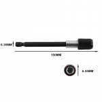 1/3 vnt. Magnetinis antgalių laikiklio prailgintuvas 60 mm 100 mm 150 mm 1/4 colio &scaron;e&scaron;iakampis kotas greito atleidimo atsuktuvo antgalių laikiklio prailginimo strypas 1PC 100MM